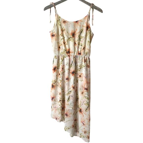 Haute Hippie Floral Print Asymmetrical Hem Dress - Picture 2 of 5